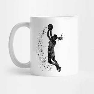 Basketball Girl Player Black and White Sports Gift Mug